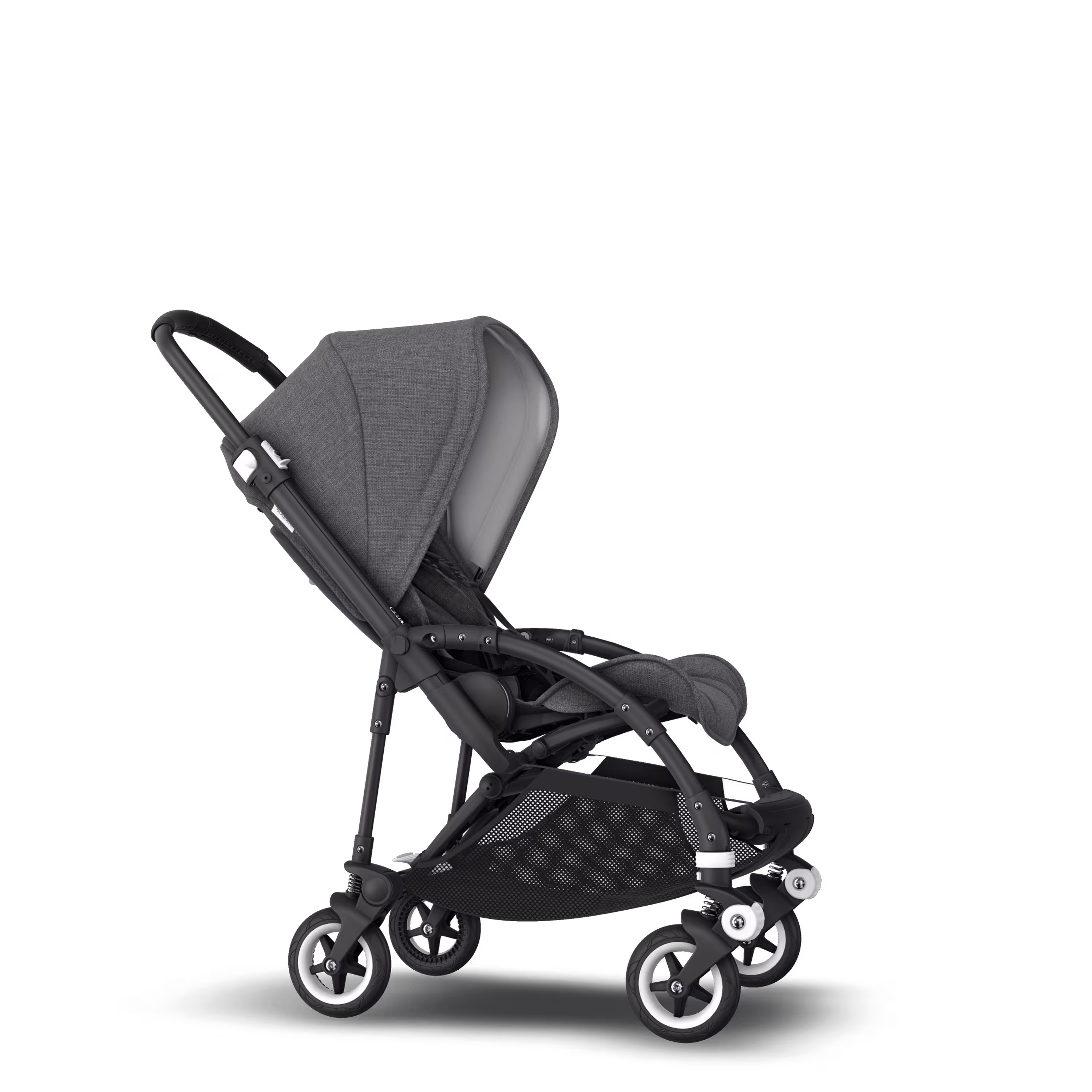 Bugaboo Bee 5 travel system grey melange sun canopy, grey melange fabrics, black base - Main Modal Image Slide 10 of 19