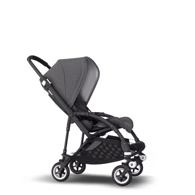 Bugaboo Bee 5 travel system grey melange sun canopy, grey melange fabrics, black base - Main Image Slide 10 of 19
