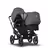 Bugaboo Donkey 3 Duo seat and bassinet stroller grey melange sun canopy, black fabrics, black base - Thumbnail Slide 1 of 5