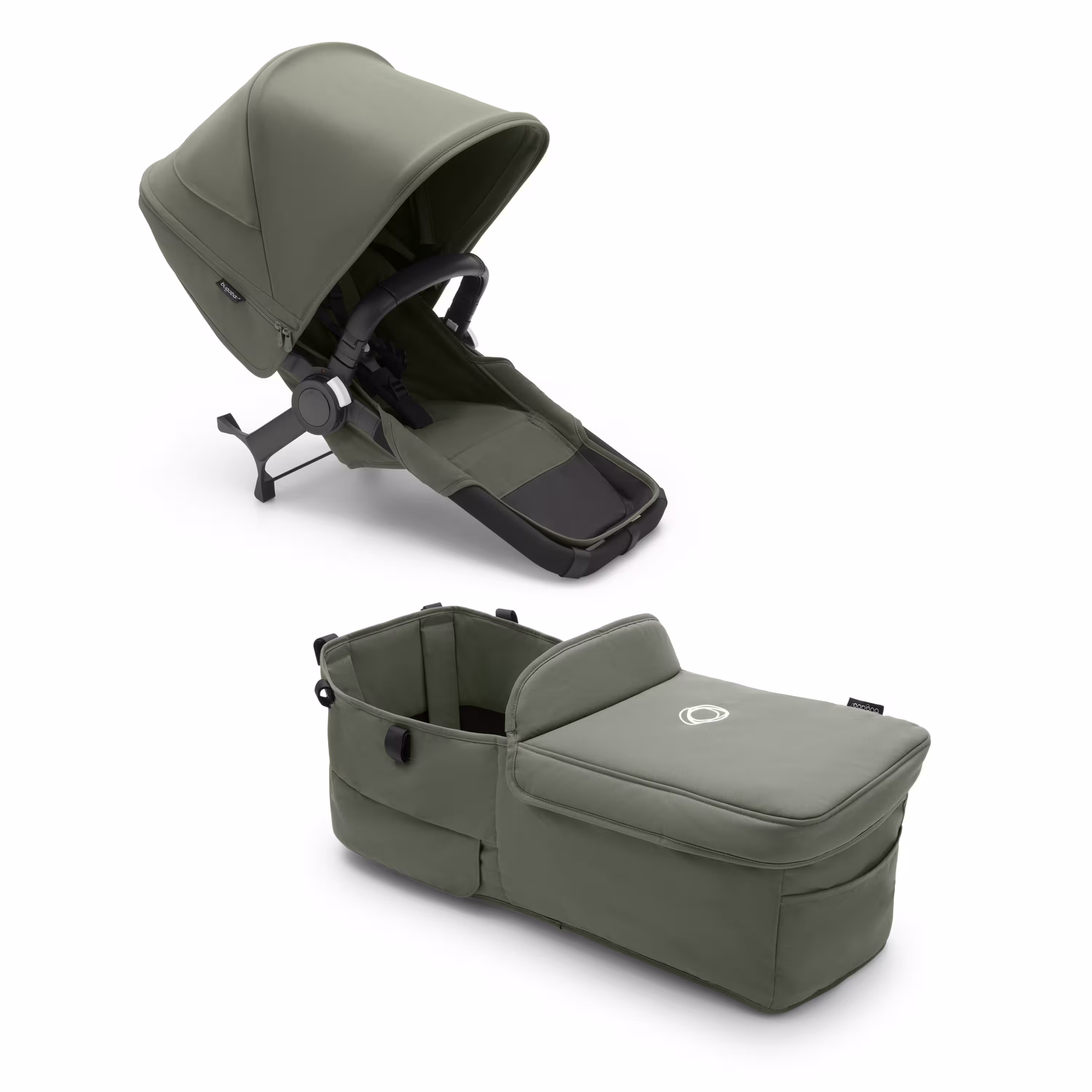 Bugaboo Donkey 5 Twin extension set complete UK FOREST GREEN-FOREST GREEN - Main Modal Image Slide 1 of 1