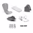 Bugaboo Bee5 Mineral style set complete UK LIGHT GREY - Thumbnail Slide 2 of 2
