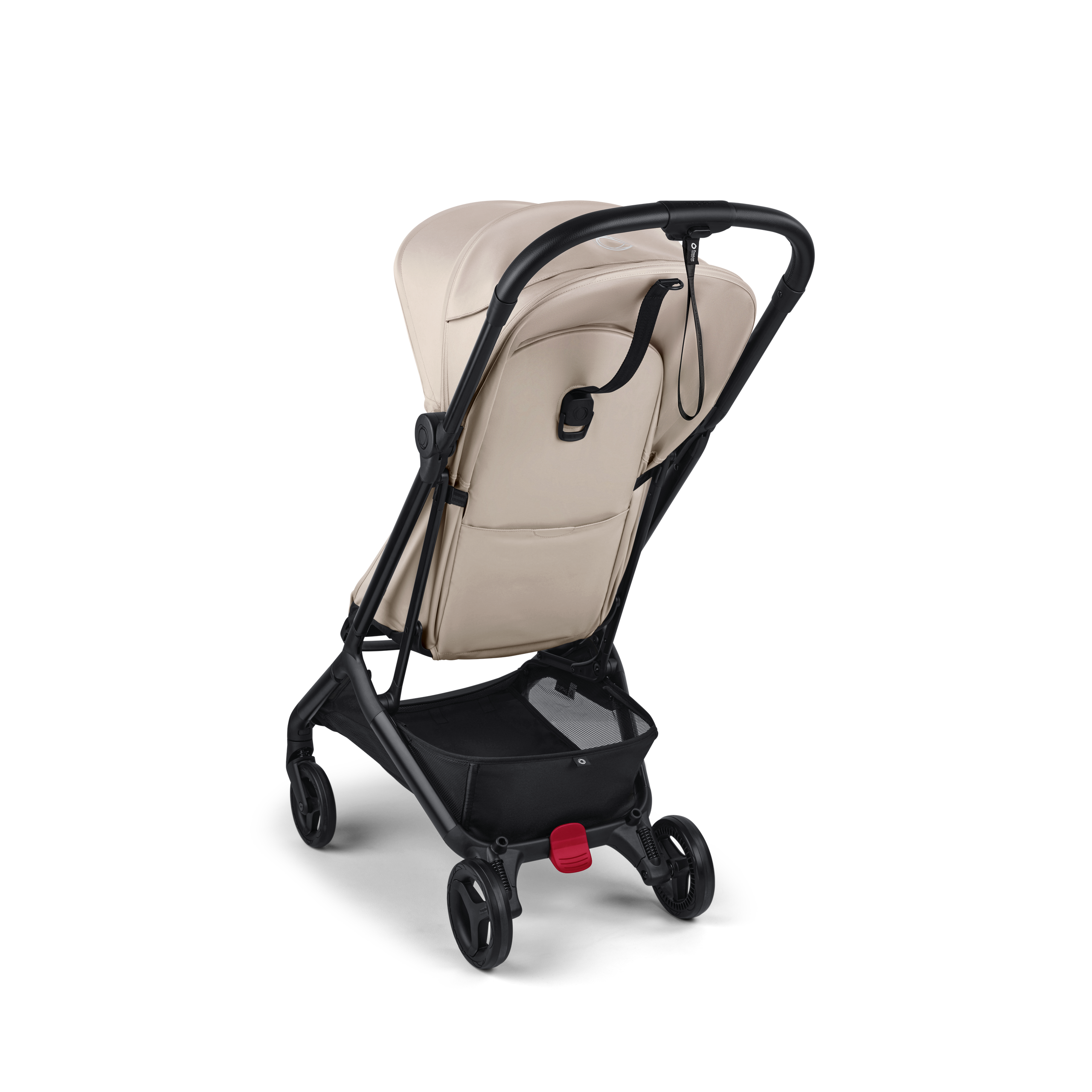 Bugaboo Butterfly 2 Plus travel pram black base, desert taupe fabrics, desert taupe sun canopy - Thumbnail Slide 3 of 12