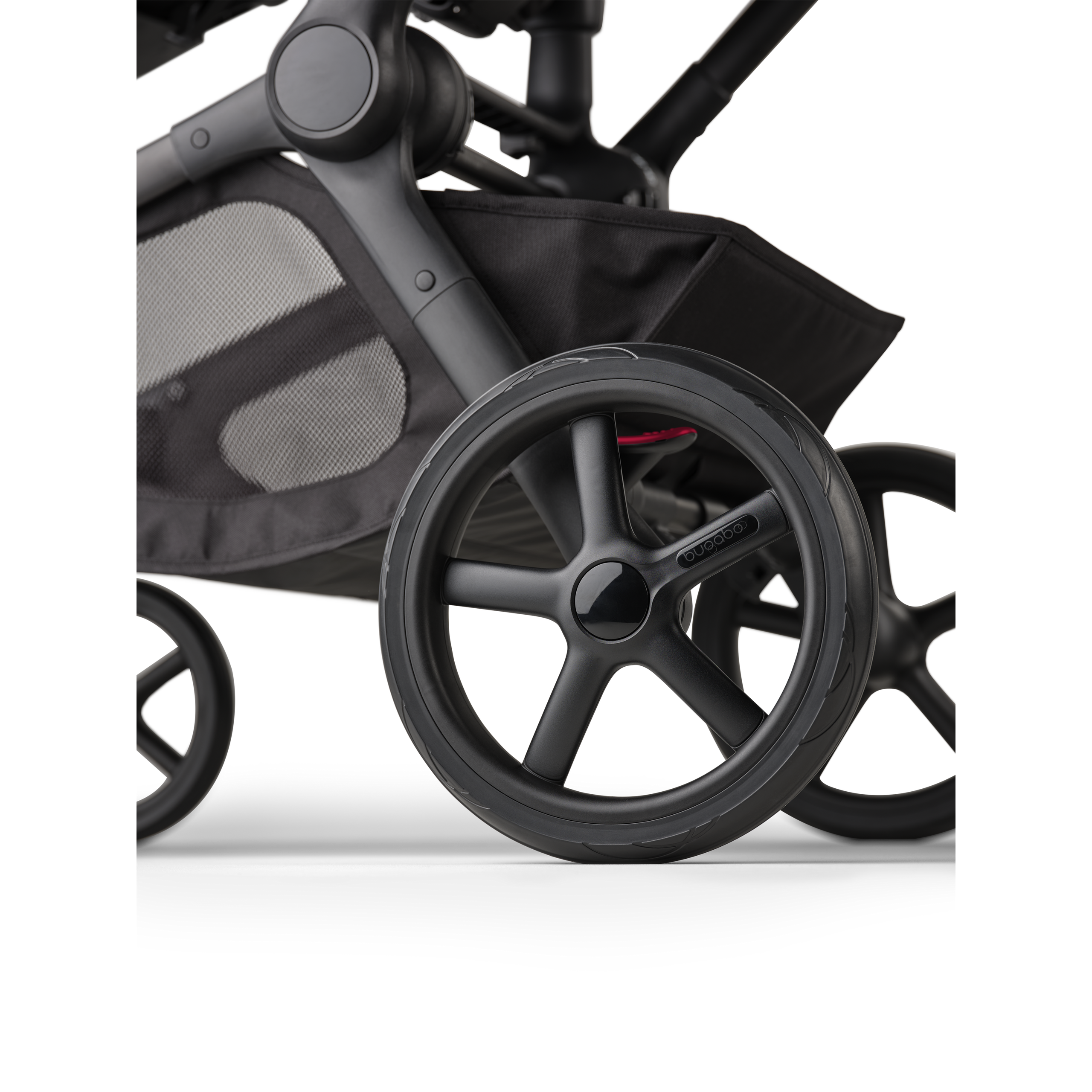Bugaboo Kangaroo 2-in-1 pram black base, forest green fabrics, forest green sun canopy - Thumbnail Slide 8 of 12