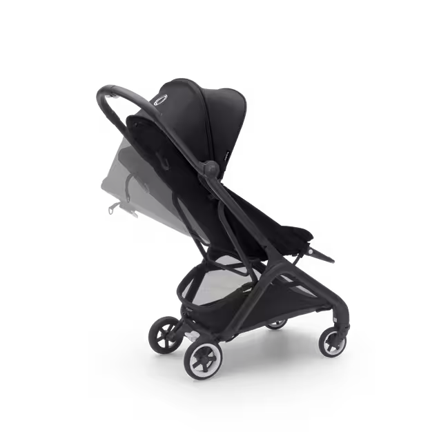 Bugaboo Butterfly travel stroller black base, midnight black fabrics, midnight black sun canopy - Main Image Slide 7 of 13
