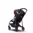 Bugaboo Bee 6 bassinet and seat stroller black base, black fabrics, animal explorer red/blue sun canopy - Thumbnail Slide 2 of 6