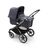 Bugaboo Fox 3 pram body stroller with graphite frame, stormy blue fabrics, and stormy blue sun canopy. - Thumbnail Slide 2 of 9