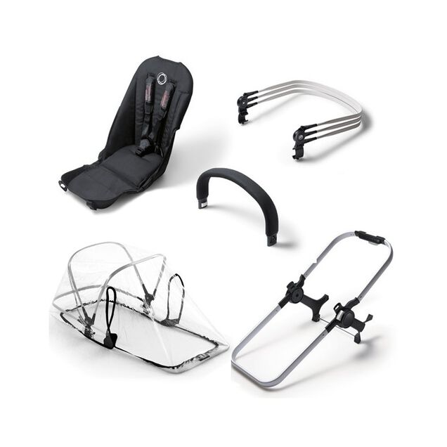 Bugaboo Donkey+ duo extension set ALU/BLACK - Main Image Slide 1 of 1