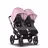 Bugaboo Donkey 3 Twin seat and carrycot pushchair soft pink sun canopy, grey melange fabrics, black base - Thumbnail Slide 5 of 9