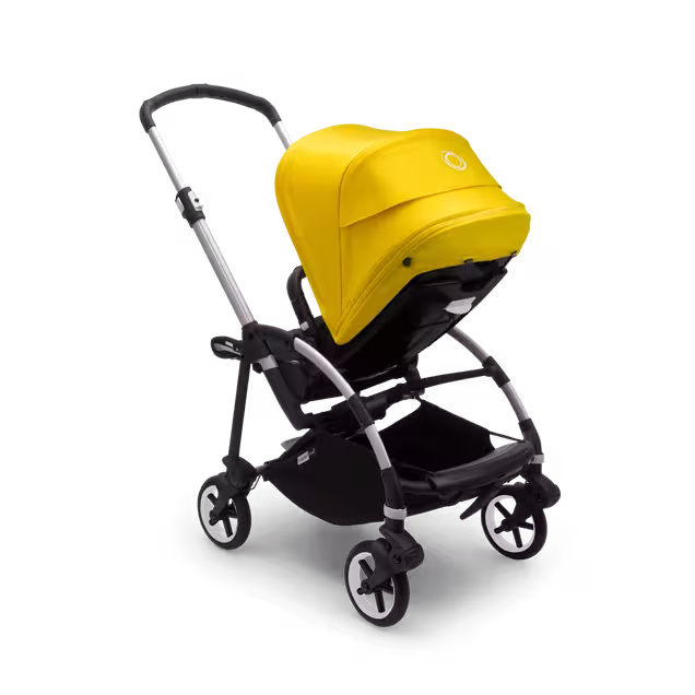 Bugaboo Bee 6 seat stroller lemon yellow sun canopy, black fabrics, aluminium base - Main Image Slide 2 of 2