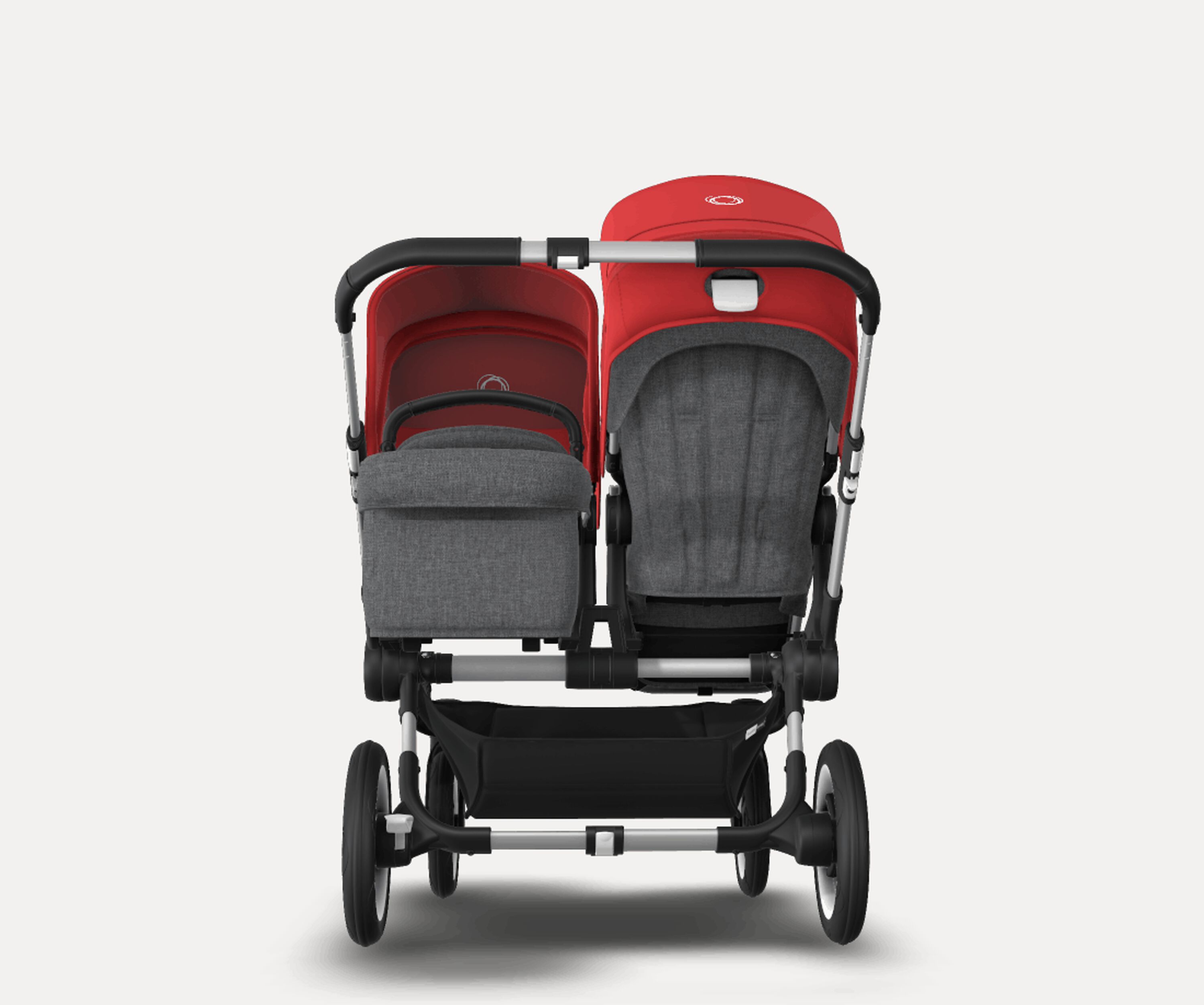 US - Bugaboo D3D stroller bundle aluminum grey melange red - Main Modal Image Slide 3 of 4