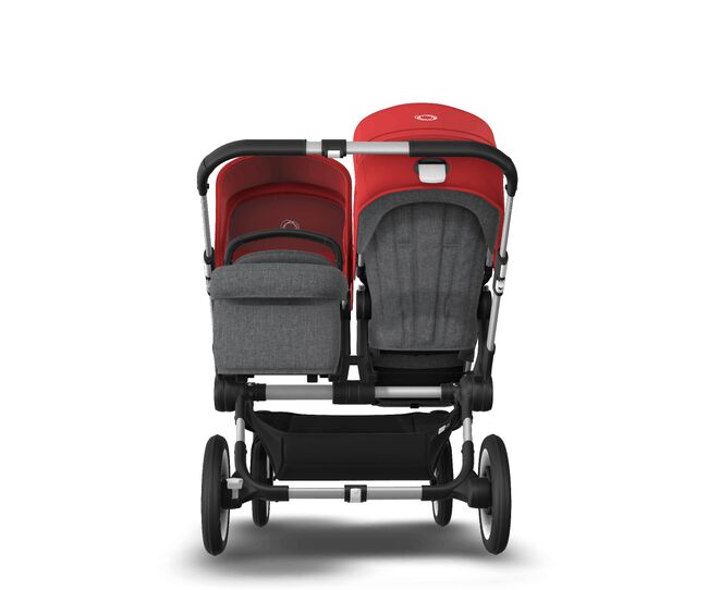 US - Bugaboo D3D stroller bundle aluminum grey melange red - Main Image Slide 3 of 4
