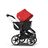 Bugaboo Donkey 3 Mono seat and bassinet stroller red sun canopy, black fabrics, aluminium base - Thumbnail Slide 8 of 10