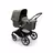 Bugaboo Fox 3 bassinet stroller with graphite frame, grey melange fabrics, and forest green sun canopy. - Thumbnail Slide 2 of 7