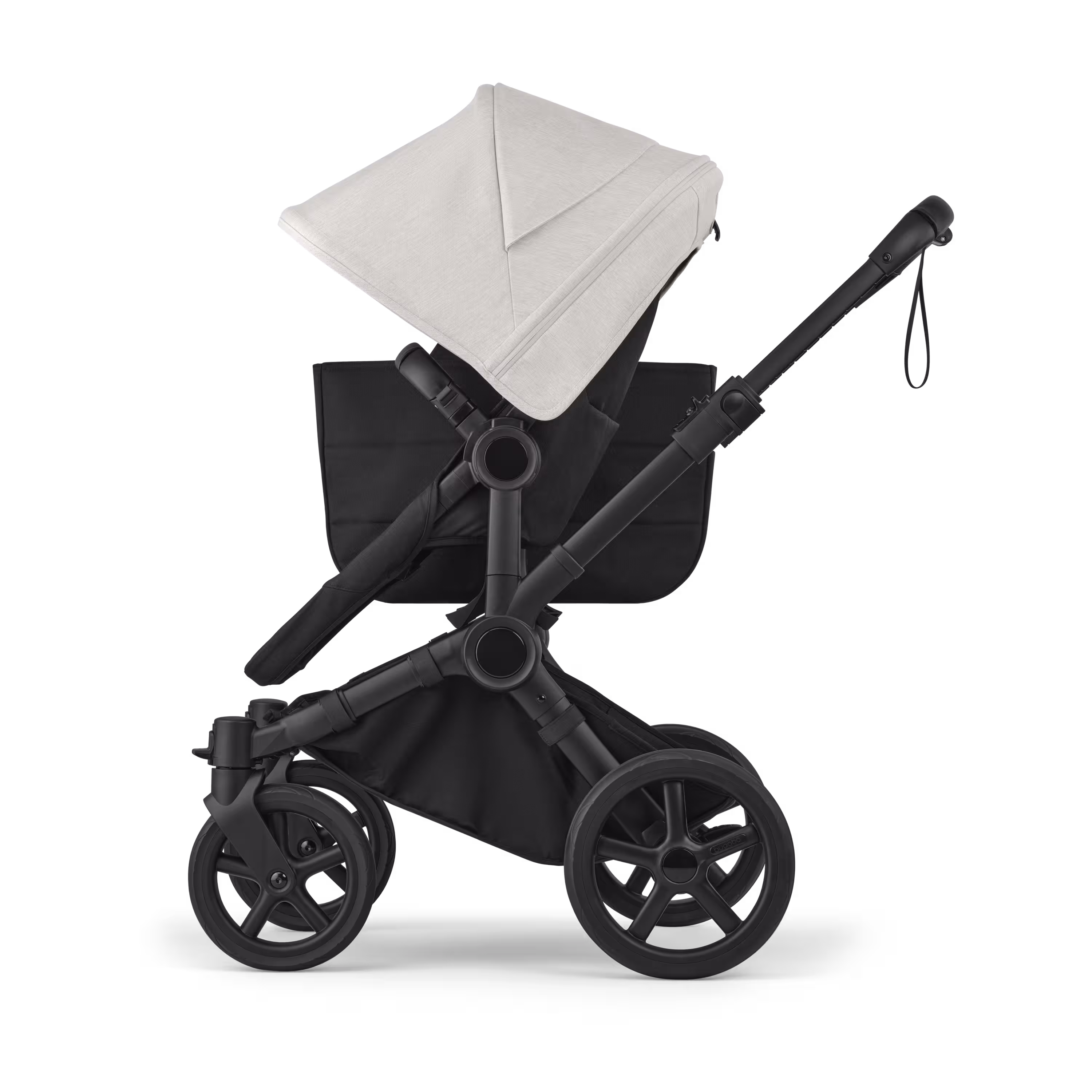 Bugaboo Donkey 6 2-in-1 stroller black base, heritage black fabrics, misty white sun canopy - Main Modal Image Slide 4 of 9