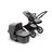 Bugaboo Fox 3 bassinet and seat stroller black base, grey melange fabrics, grey melange sun canopy - Thumbnail Slide 6 of 7