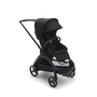 Bugaboo Dragonfly seat pushchair with black chassis, midnight black fabrics and midnight black sun canopy. - Thumbnail Slide 1 of 18