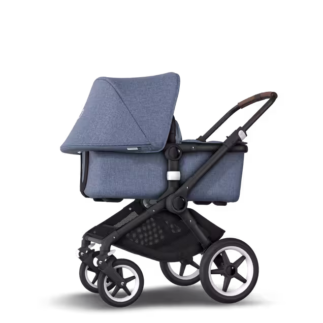 ASIA - Bugaboo Fox stroller bundle Black blue melange - Main Image Slide 2 of 6