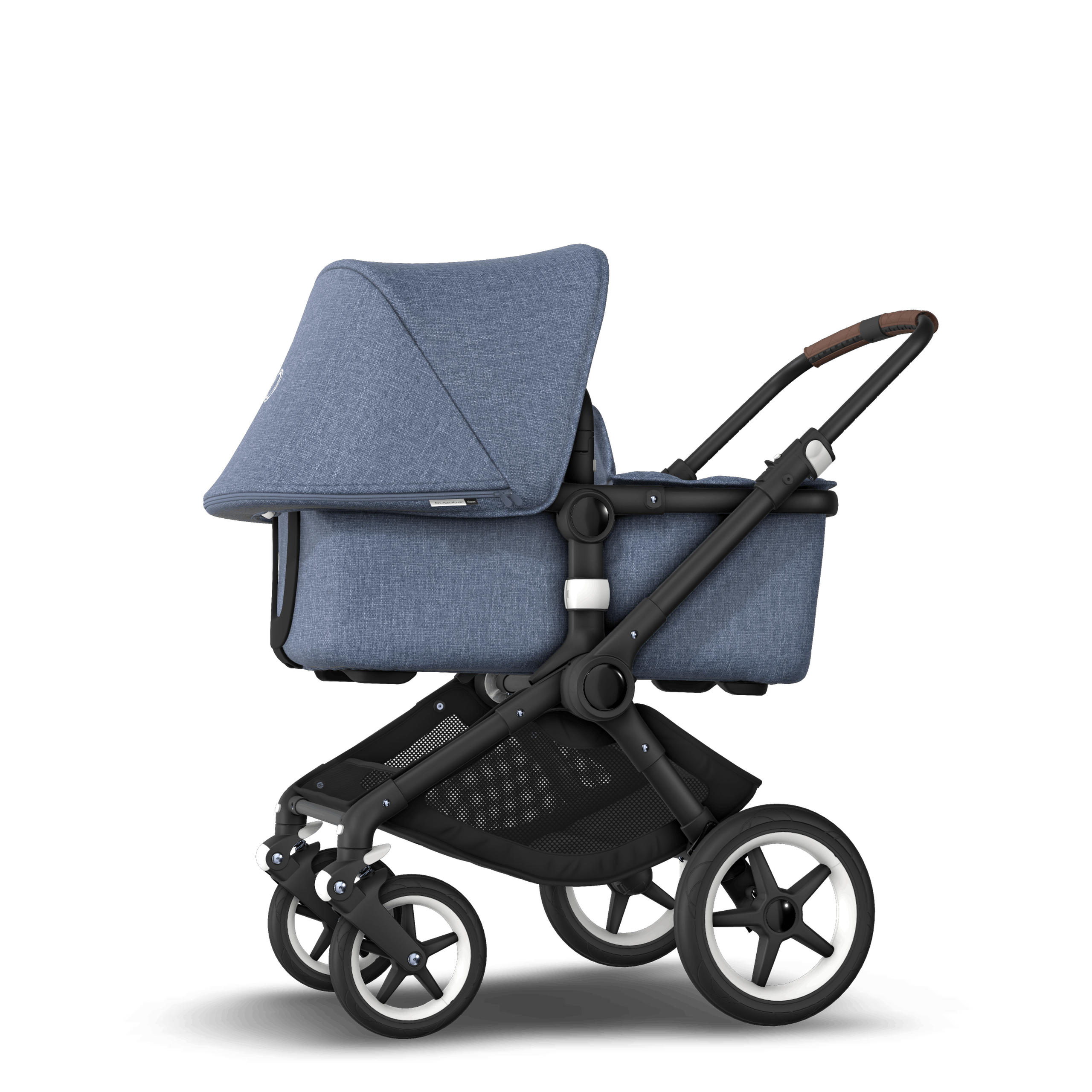 ASIA - Bugaboo Fox stroller bundle Black blue melange - Thumbnail Slide 2 of 6