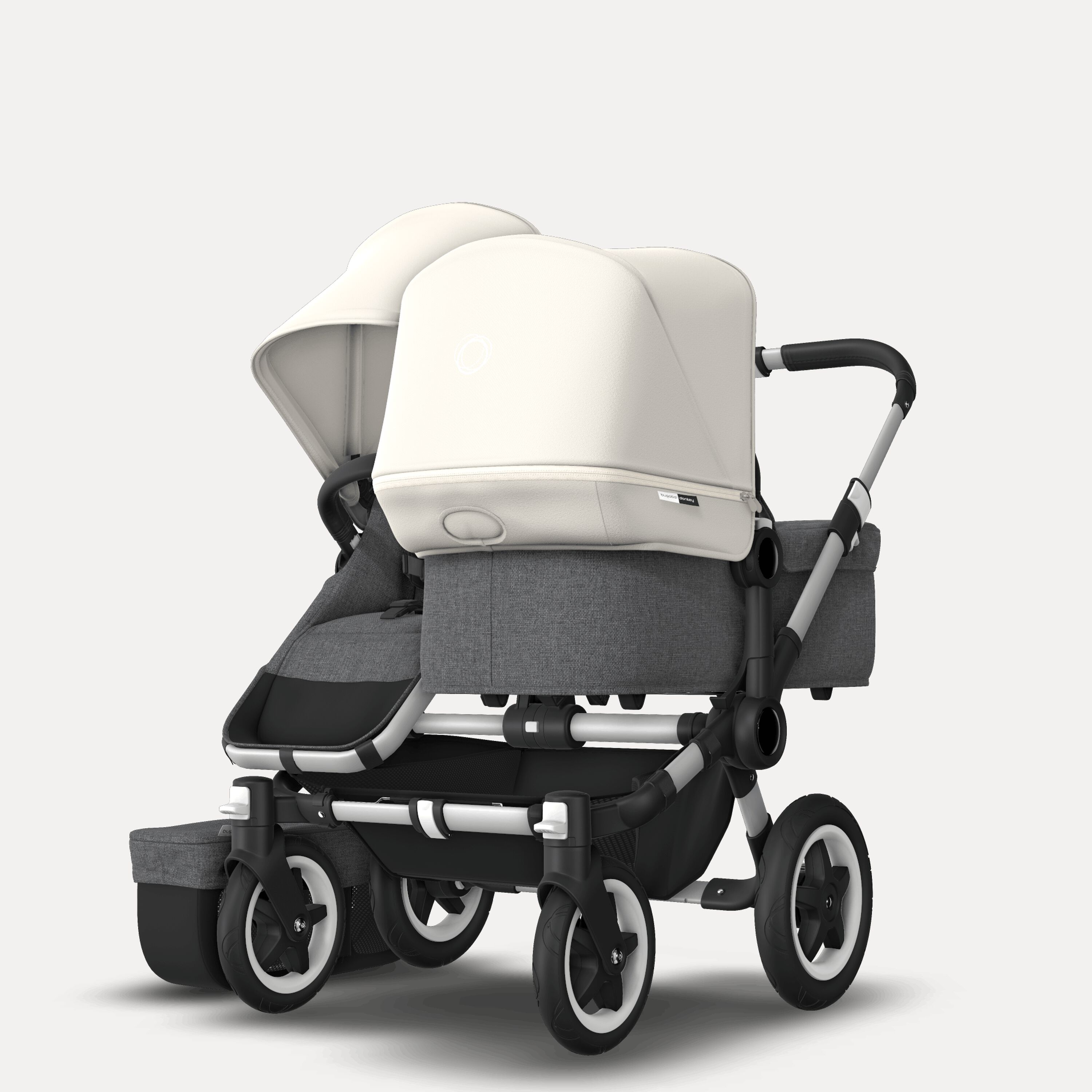 Donkey 2 Duo Fresh White Sun Canopy, Grey Melange Fabrics, Aluminium Chassis - Main Modal Image Slide 5 of 6