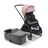 Refurbished Bugaboo Dragonfly bassinet and seat stroller black base, grey melange fabrics, morning pink sun canopy - Thumbnail Slide 2 of 2