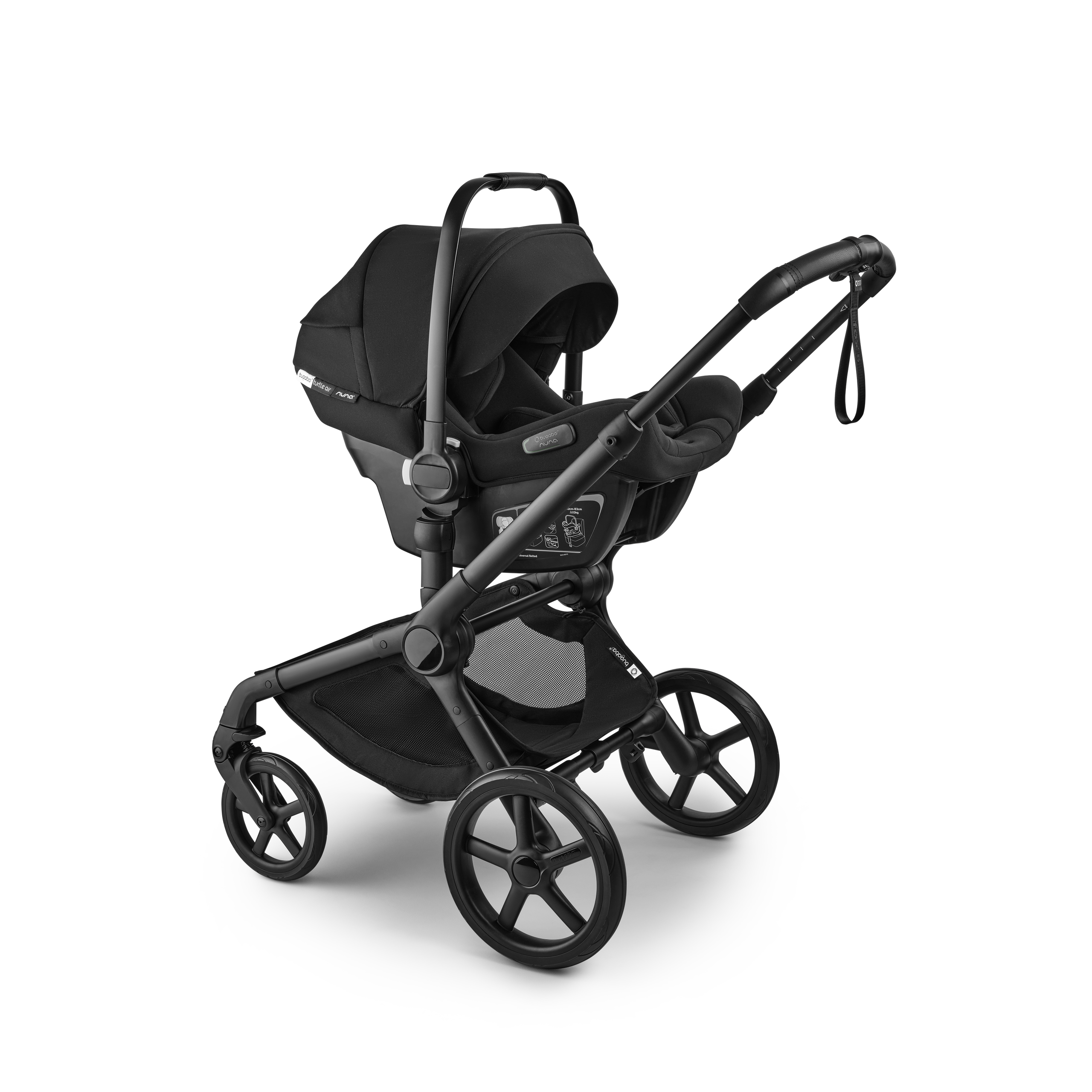 Bugaboo x Konges SlØjd limited edition Fox 5 Renew 2-in-1 stroller black base, heritage black fabrics, dusty pink sun canopy - Thumbnail Slide 11 of 12