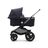 Side view of a Fox 3 carrycot pushchair with graphite frame, dark navy fabrics, and dark navy sun canopy. - Thumbnail Slide 13 of 13
