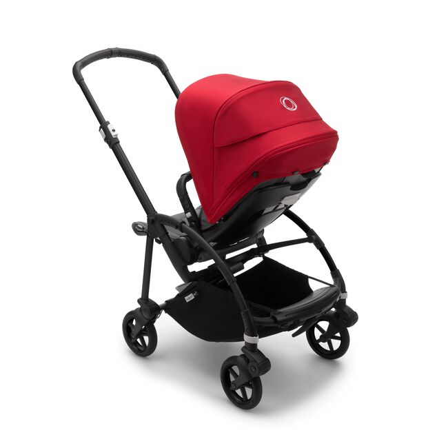 Bugaboo Bee 6 bassinet and seat stroller red sun canopy, grey mélange fabrics, black base - Main Image Slide 6 of 6