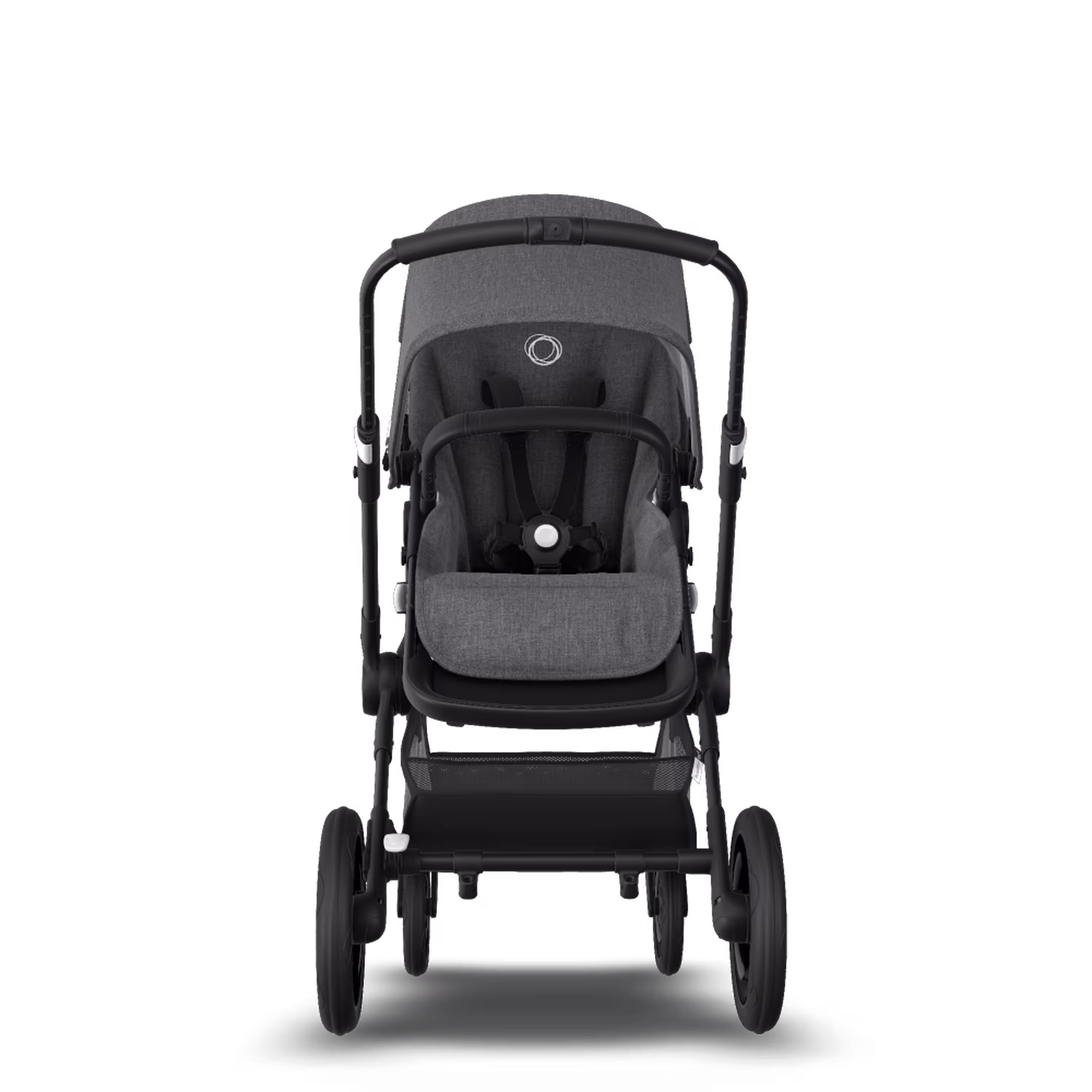 Bugaboo Fox 2 travel system grey melange (nr) sun canopy, grey melange fabrics, black base - Main Modal Image Slide 8 of 18
