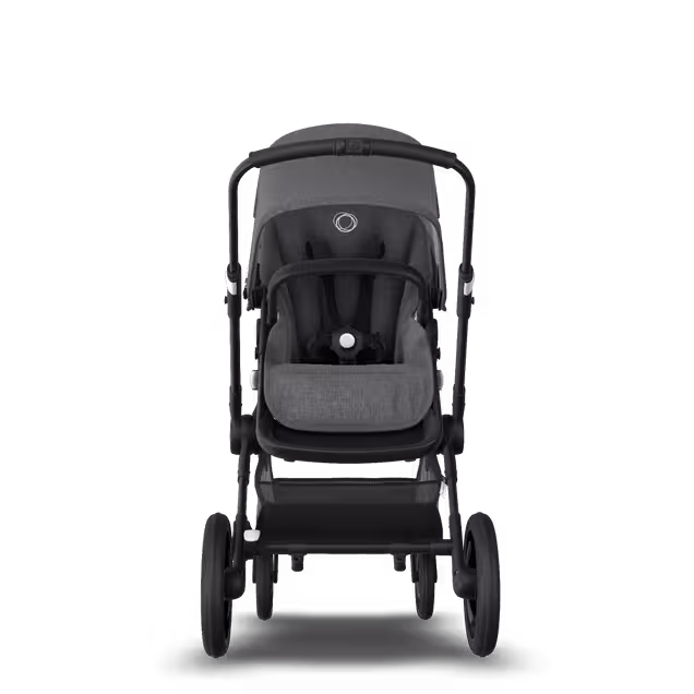 Bugaboo Fox 2 travel system grey melange (nr) sun canopy, grey melange fabrics, black base - Main Image Slide 8 of 18