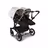 Bugaboo Donkey 5 twin stroller graphite base, midnight black fabrics, misty white sun canopy - Thumbnail Slide 3 of 12