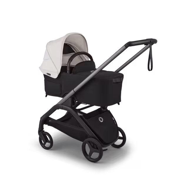 Bugaboo Dragonfly Plus 2-in-1 stroller graphite base, heritage black fabrics, misty white sun canopy - Main Image Slide 2 of 11
