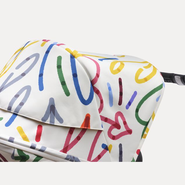 Bugaboo Donkey 5 sun canopy Art of Discovery WHITE - Main Image Slide 3 of 4