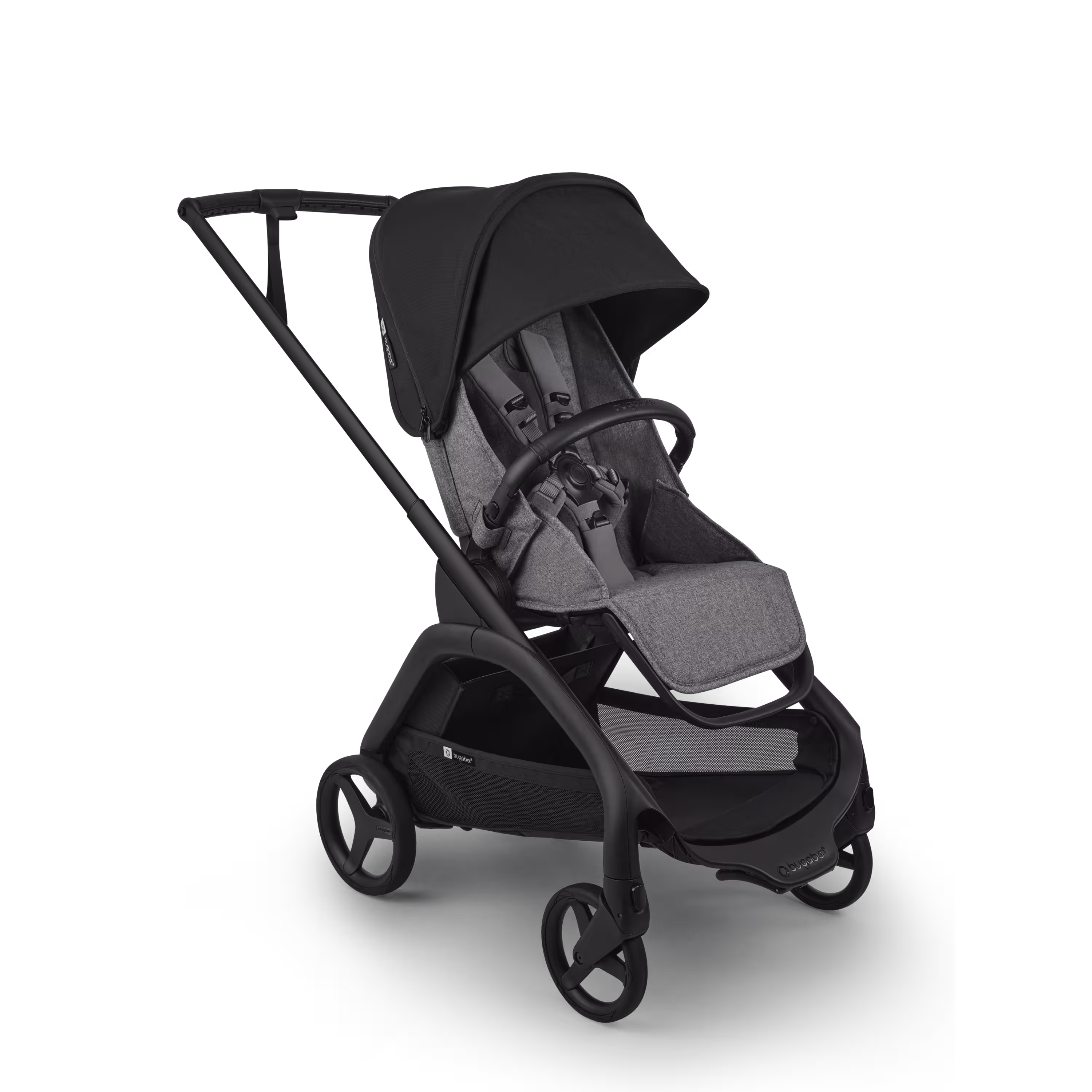 Bugaboo Dragonfly Plus 2-in-1 stroller black base, grey melange fabrics, heritage black sun canopy - Main Modal Image Slide 3 of 11