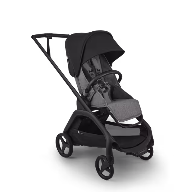 Bugaboo Dragonfly Plus 2-in-1 stroller black base, grey melange fabrics, heritage black sun canopy - Main Image Slide 3 of 11