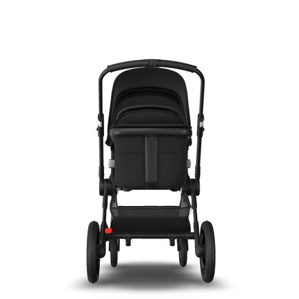 Bugaboo Fox 2 seat and bassinet pram black sun canopy, black fabrics, black chassis