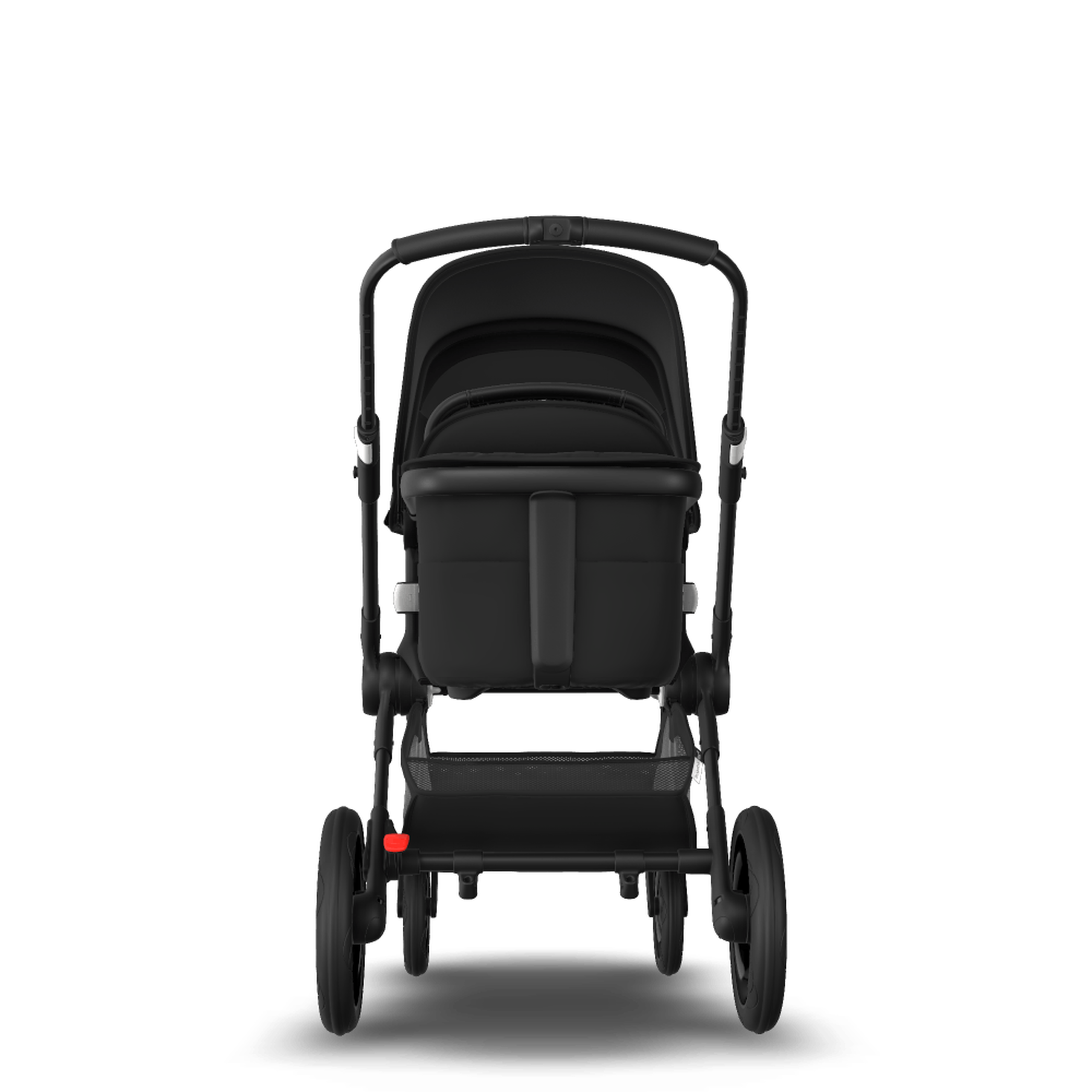 Bugaboo Fox 2 seat and bassinet pram black sun canopy, black fabrics, black chassis - Thumbnail Slide 3 of 8