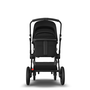 Bugaboo Fox 2 seat and bassinet pram black sun canopy, black fabrics, black chassis - Thumbnail Slide 3 of 8