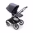 Bugaboo Fox 3 seat stroller with graphite frame, stormy blue fabrics, and stormy blue sun canopy. - Thumbnail Slide 7 of 9