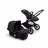 Bugaboo Fox 3 bassinet and seat stroller with black frame, black fabrics, and black sun canopy. - Thumbnail Slide 5 of 7