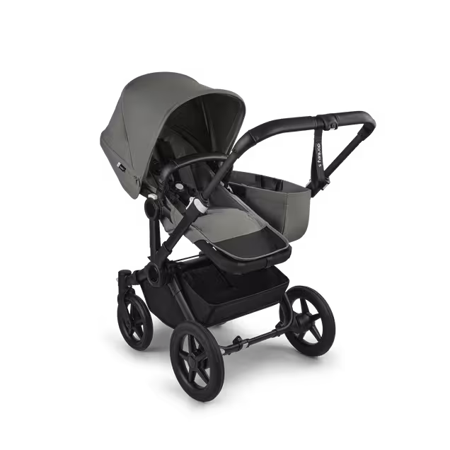 Bugaboo Donkey 5 Mono 2-in-1 stroller black base, forest green fabrics, forest green sun canopy - Main Image Slide 2 of 14