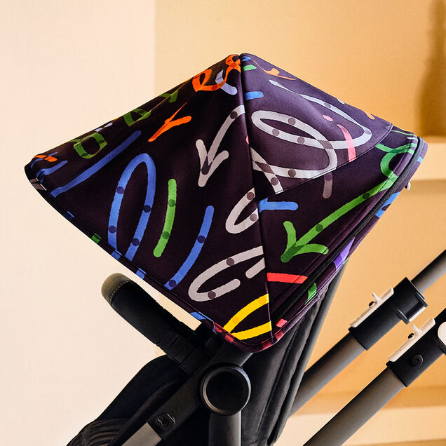 Bugaboo Fox 3 sun canopy Art of Discovery DARK BLUE  - Main Image Slide 3 of 6