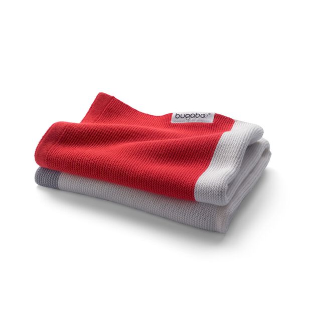 Bugaboo Light Cotton Blanket - NEON RED MULTI - Main Image Slide 10 of 10