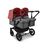 Bugaboo Donkey 5 twin stroller black base, grey mélange fabrics, sunrise red sun canopy - Thumbnail Slide 1 of 12