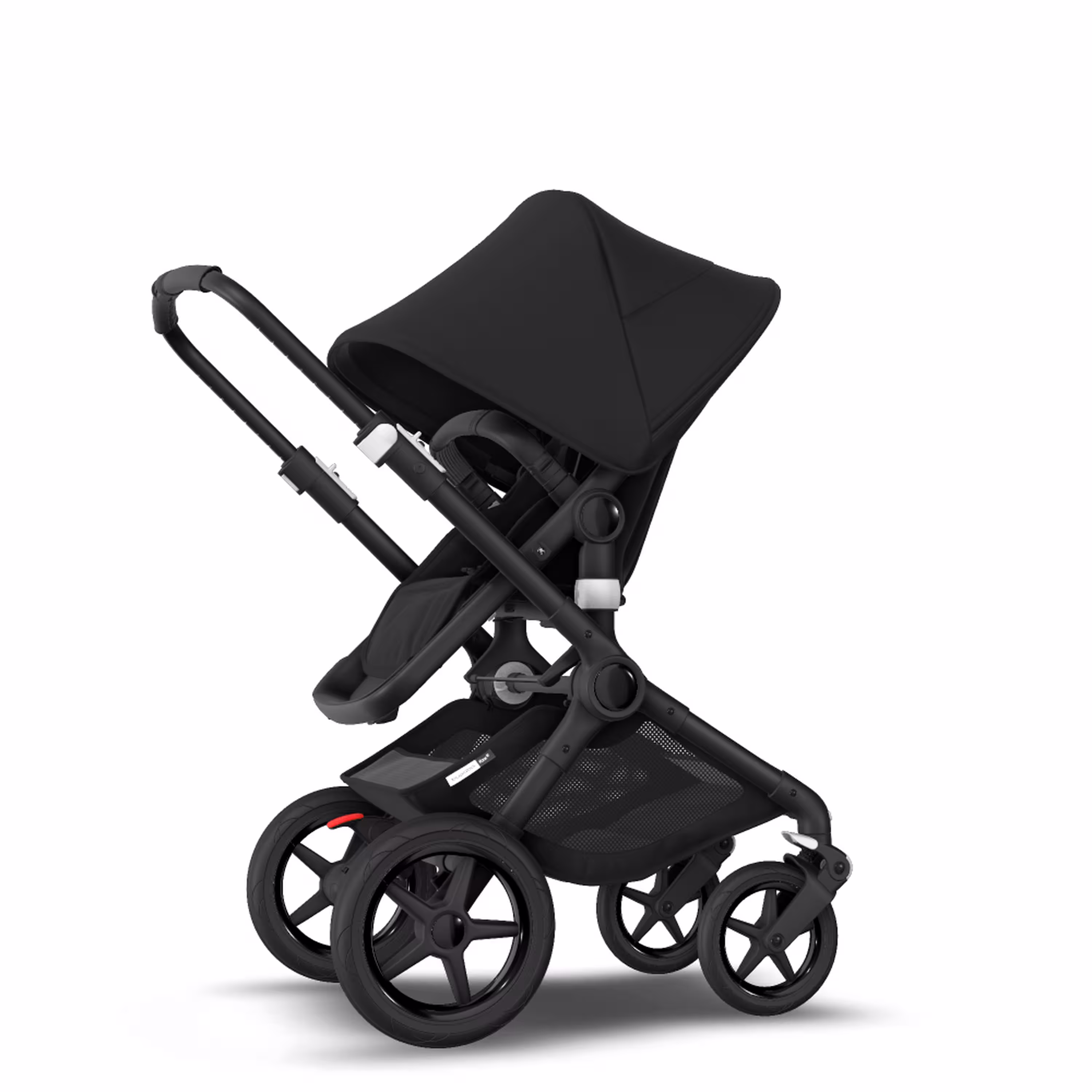 Bugaboo Fox 2 seat and bassinet pram black sun canopy, black fabrics, black chassis - Main Modal Image Slide 7 of 8