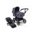 Bugaboo Donkey 5 Mono 2-in-1 stroller graphite base, stormy blue fabrics, stormy blue sun canopy - Thumbnail Slide 1 of 12