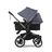 Bugaboo Donkey 5 Duo double stroller graphite base, midnight black fabrics, stormy blue sun canopy - Thumbnail Slide 2 of 11