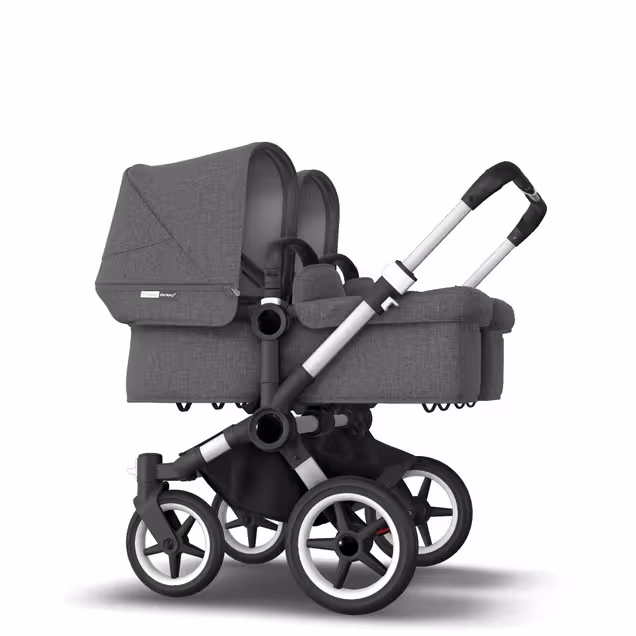 AU - Bugaboo Donkey 3 Twin Seat and Bassinet Stroller Grey Melange, Aluminum chassis - Main Image Slide 3 of 8