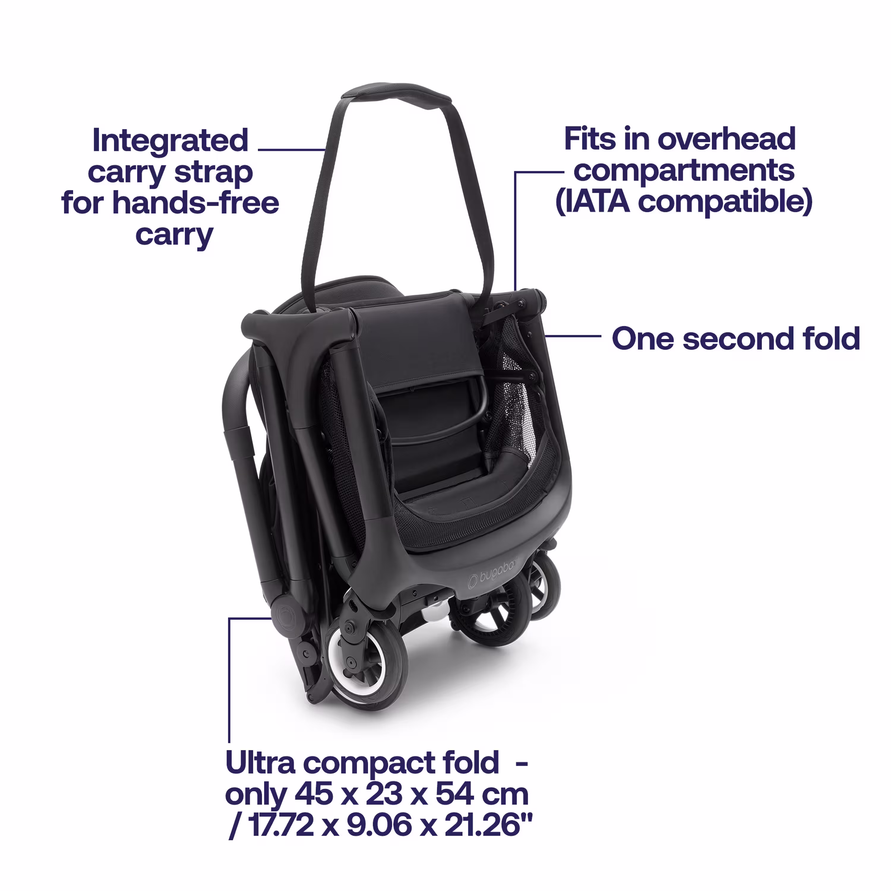 Refurbished Bugaboo Butterfly complete Black/Stormy blue - Stormy blue - Main Modal Image Slide 14 van 18