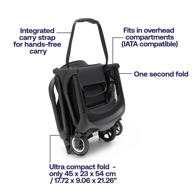 Refurbished Bugaboo Butterfly complete Black/Stormy blue - Stormy blue - Main Image Slide 14 of 18