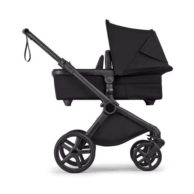 Bugaboo Cub 2-in-1 pram black base, heritage black fabrics, heritage black sun canopy - Main Image Slide 2 of 11